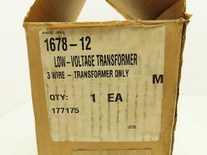 Daniel Woodhead 1678-12 Low Voltage Transformer 3 Wire 12VAC Output