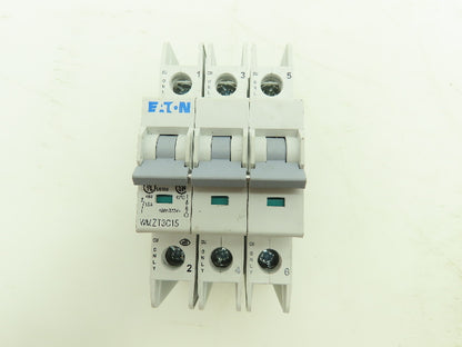 Eaton WMZT3C15 Circuit Breaker 15A 277/480V 3 Pole DIN Rail 3Ph