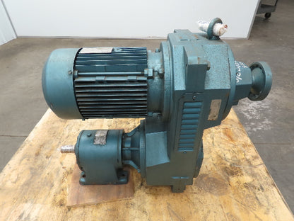 Sew-Eurodrive R60VU31DV112M6 Variable Speed Gear Drive 3Hp 460V 3PH 410-2485 RPM