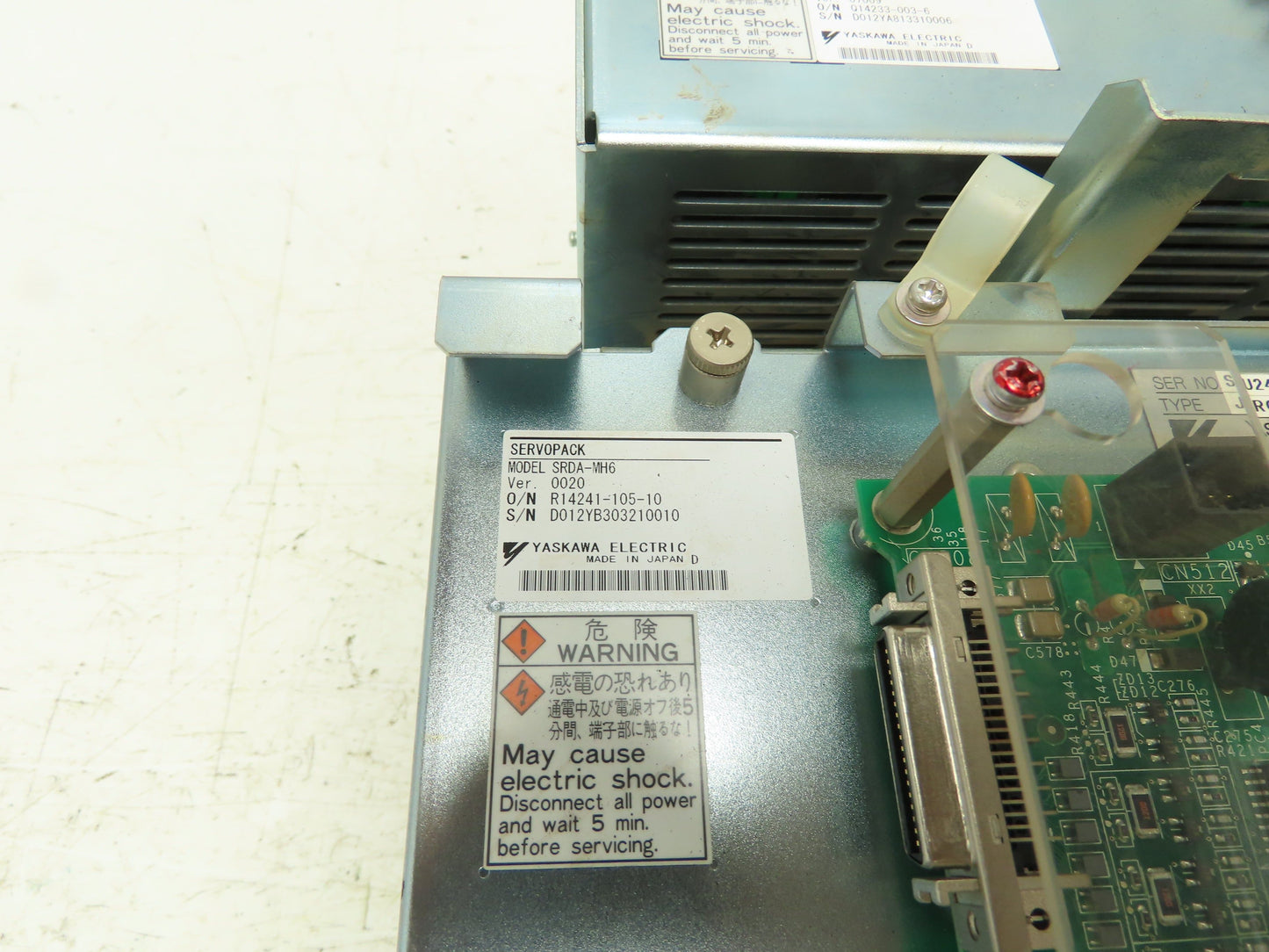 Yaskawa SRDA-MH6 Servo Pack JZRCR-YSV02-11 Servo Driver Controller