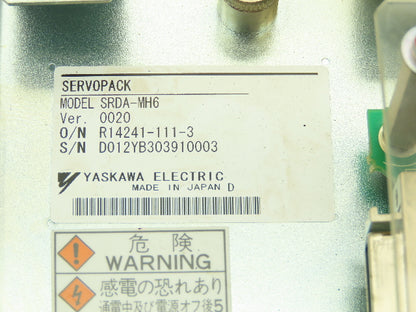 Yaskawa SRDA-MH6 Servo Pack JZRCR-YSV02-31 Servo Driver Controller