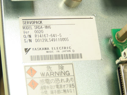 Yaskawa SRDA-MH6 Servo Pack JZRCR-YSV02-41 Servo Driver Controller