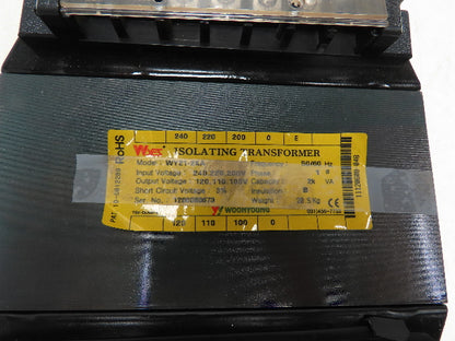 Wyes Woonyoung WY21-2KA Isolating Control Transformer 2kva 240V In 120V Out 1Ph