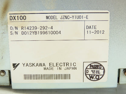 Yaskawa JZNC-YIU01-E Robotic Servo Controller DX100