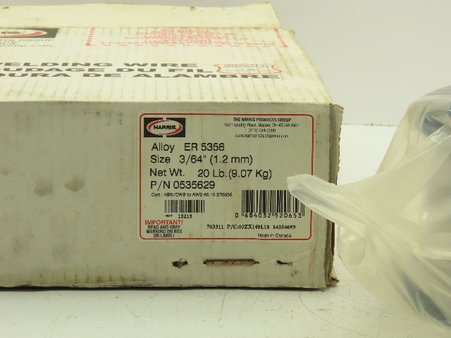Harris ER5356 Aluminum MIG Welding Wire 3/64" 20Lb Spool