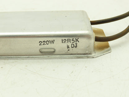 JRM 12R5K Power Braking Resistor 220W 12.5 Ohm 9-1/8L 2-3/8W  1"H