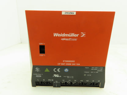 Weidmuller 870868000 Power Supply CP SNT 250W 24VDC 10A