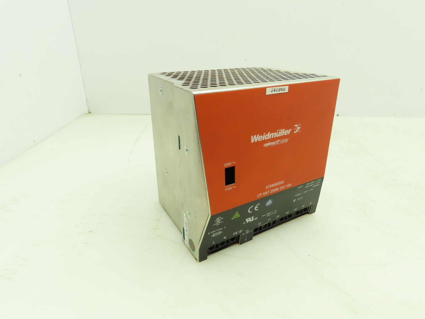 Weidmuller 870868000 Power Supply CP SNT 250W 24VDC 10A