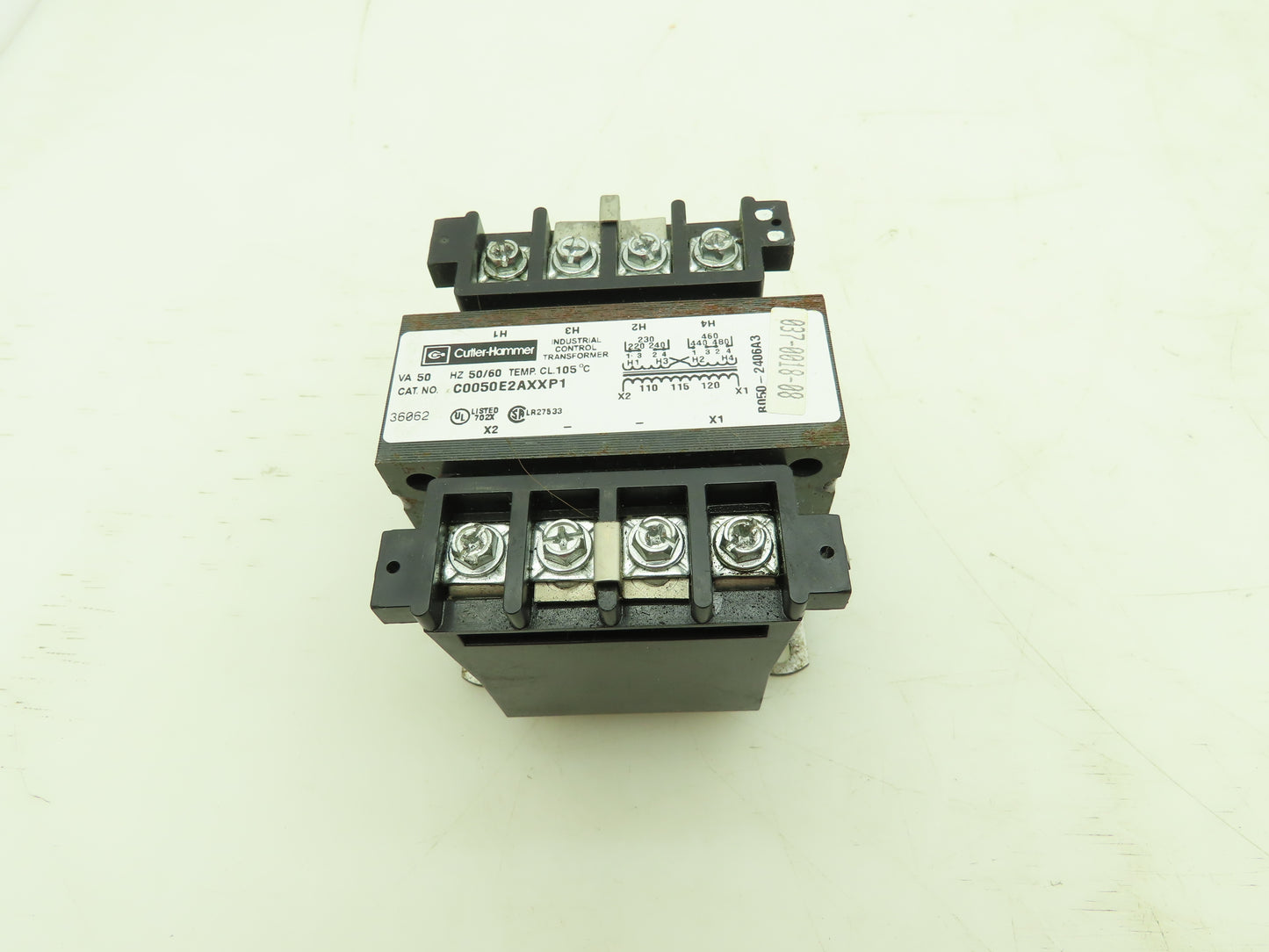 Cutler Hammer C0050E2AXXP1 Transformer 50VA 240/480V 50/60Hz 1Ph