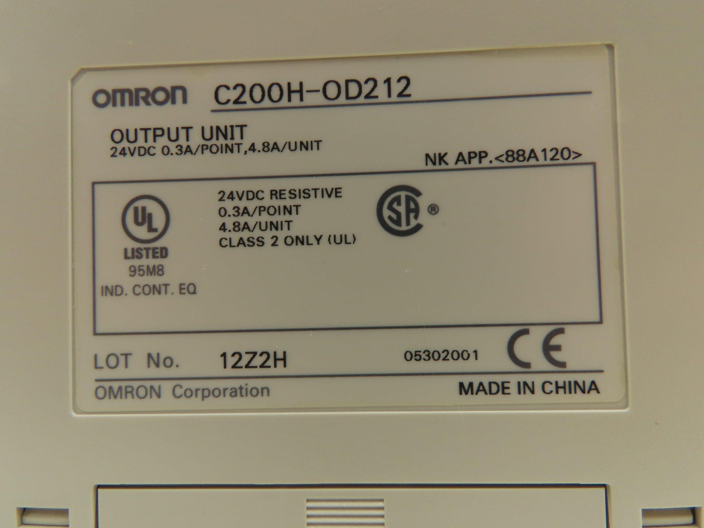 Omron C200H-OD212 PLC Output Unit Lot of 6