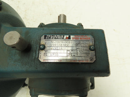 Dodge Reliance 56WM16A Gearmotor 50:1 Reducer 3/4Hp 230/460V 3PH 56C Dual Output