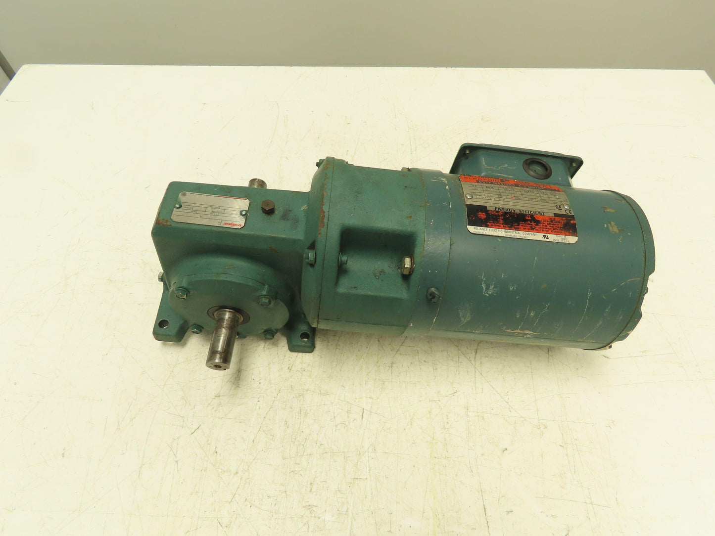 Dodge Reliance Gearmotor 50:1 Reducer 1/2Hp 230/460V 3PH FB56C Dual Output