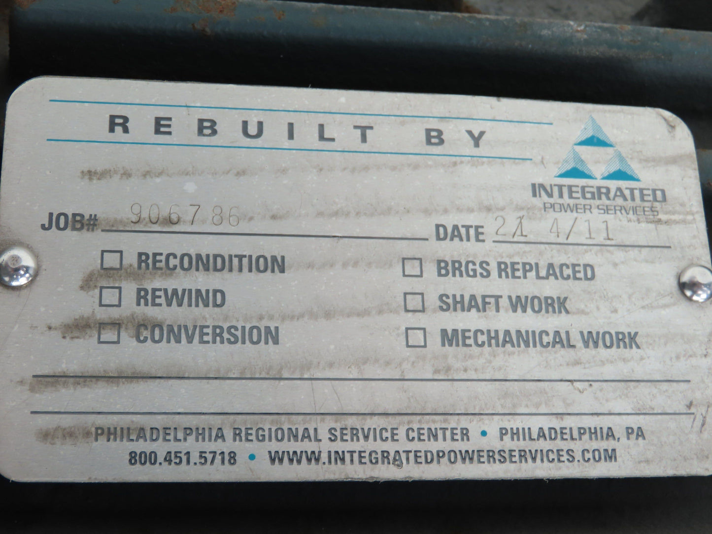 GE 5K213SAC5724 Severe Duty AC Motor 7.5Hp 9A 3530 RPM 460V 3PH TEFC L213