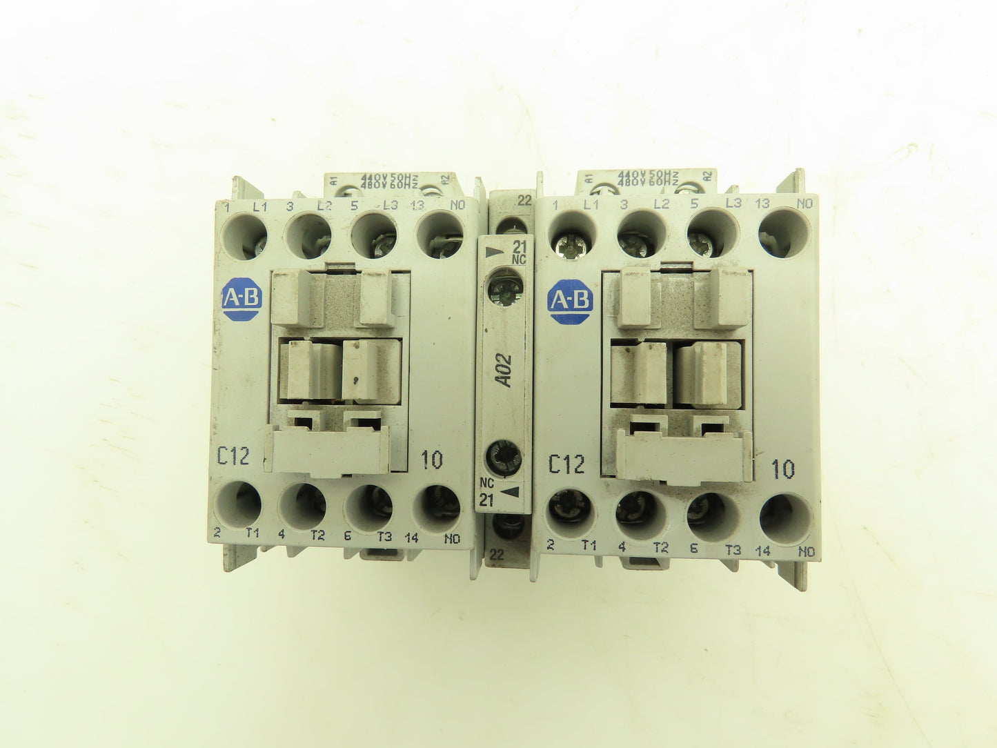 Allen Bradley 104-C12B22 Reversing Motor Starter Contactor 3 Pole 600V 480V Coil