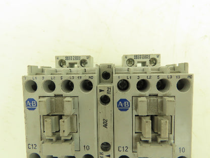 Allen Bradley 104-C12B22 Reversing Motor Starter Contactor 3 Pole 600V 480V Coil
