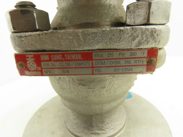 Newco 51F-C8M4  2" Flanged 2-Way Ball Valve CF8M/316 Stainless Class 150