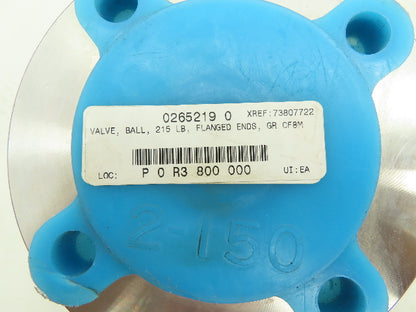 Newco 51F-C8M4  2" Flanged 2-Way Ball Valve CF8M/316 Stainless Class 150