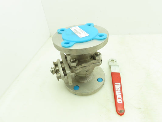 Newco 51F-C8M4  2" Flanged 2-Way Ball Valve CF8M/316 Stainless Class 150