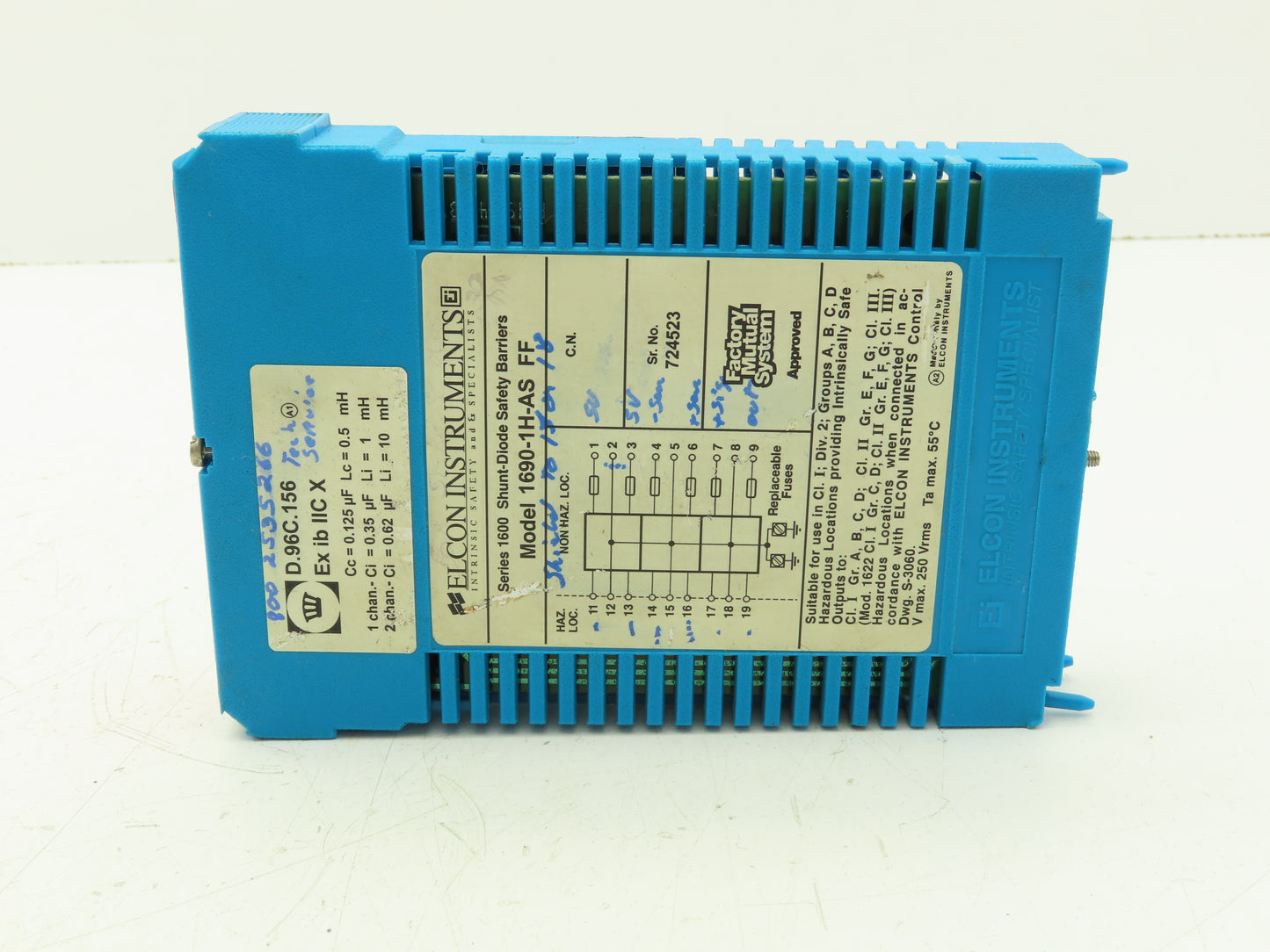Elcon 1690-1H-AS FF Series 1600 Shunt Diode Safety Barrier Module