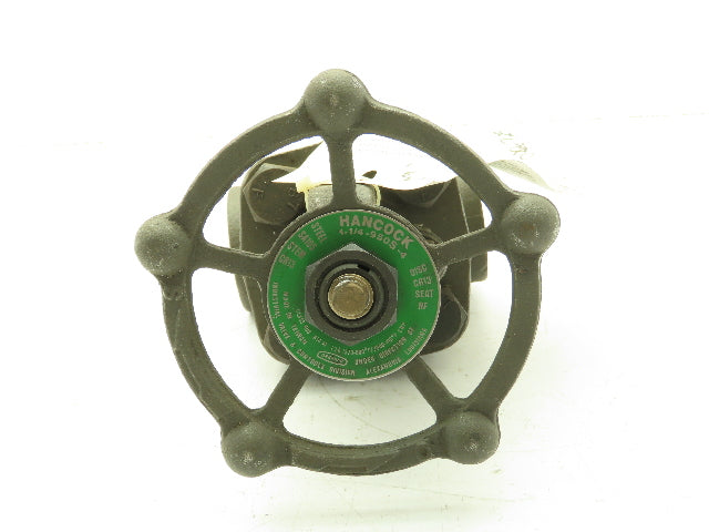 Hancock 1-1/4-950S-4 Manual Wedge Gate Valve 1-1/4" NPT Threaded Class 800