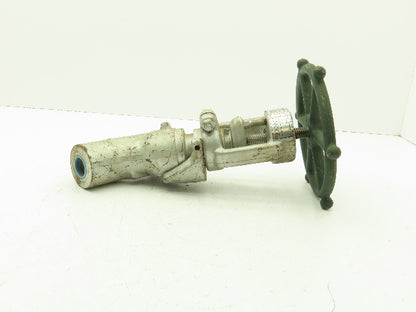 Rockwell Edward B66264 Univalve Y-Pattern Manual Globe Valve 3/4" Socket Weld