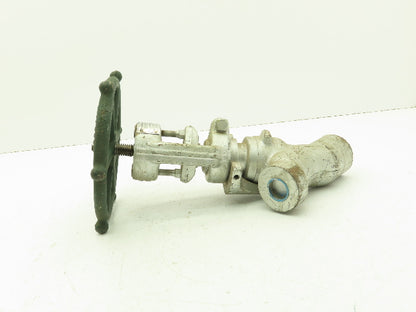 Rockwell Edward B66264 Univalve Y-Pattern Manual Globe Valve 3/4" Socket Weld