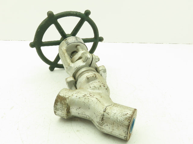 Rockwell Edward B66264 Univalve Y-Pattern Manual Globe Valve 3/4" Socket Weld