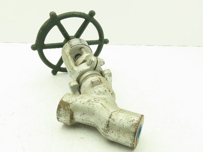 Rockwell Edward B66264 Univalve Y-Pattern Manual Globe Valve 3/4" Socket Weld