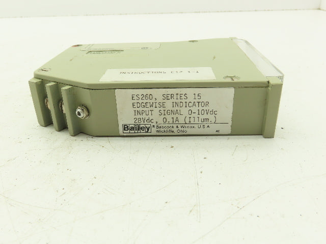 Bailey Controls ES260 Edgewise Indicator Flow Meter Series 15