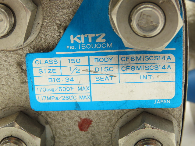 Kitz 150UOCM Swing Check Valve 1/2" Flanged CF8M/SCS14 Stainless Class 150
