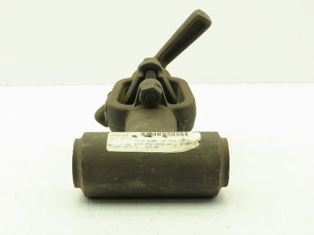 Hancock 7230W-1-0219 Manual Globe Valve 1/2" Socket Weld Loose Backseat 2500 PSI