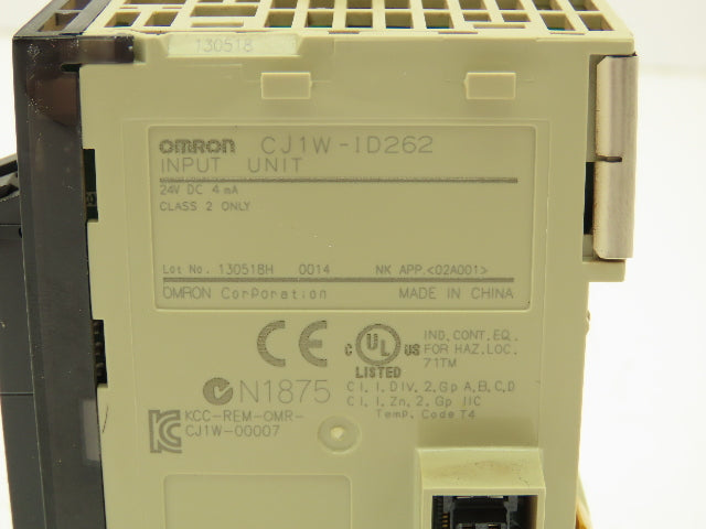 Omron CJ1W-ID262 Input Module 64 Inputs 16 Points 1 Common 24VDC 4.1mA