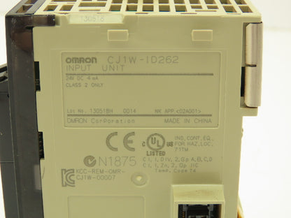 Omron CJ1W-ID262 Input Module 64 Inputs 16 Points 1 Common 24VDC 4.1mA