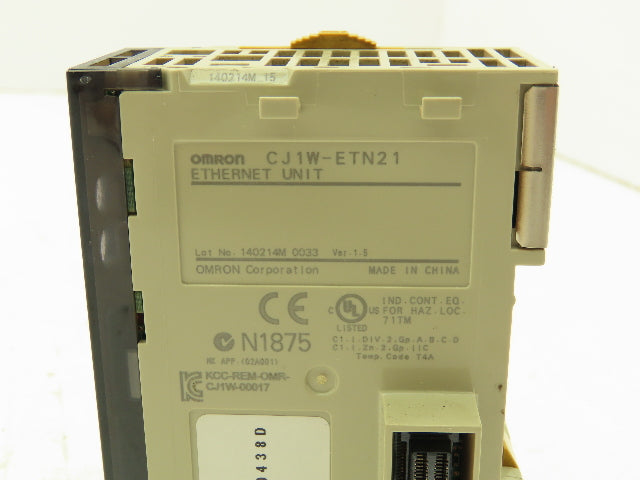 Omron CJ1W-ETN21 Ethernet Unit PLC Control Module 100 Base-TX and 10 Base-T