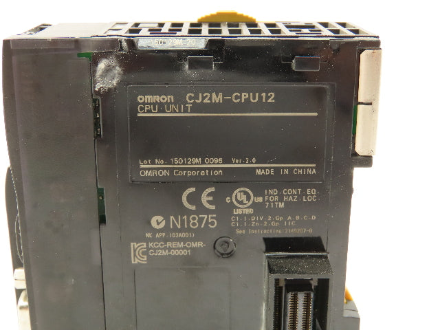 Omron CJ2M-CPU12 CPU Unit Processor Module RS232 10K Steps