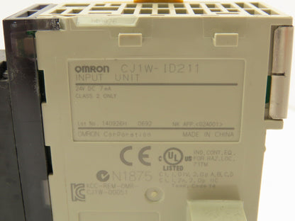 Omron CJ1W-1D211 Input Module 24VDC 16 Inputs 7mA