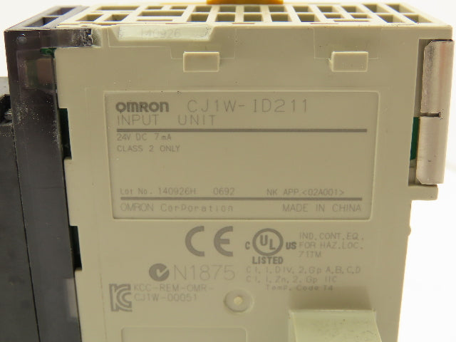 Omron CJ1W-1D211 Input Module 24VDC 16 Inputs 7mA