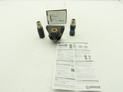 Prevost ISI 068203WK Compressed Air Manifold 1/2" FNPT Coupler Drain 1/4"