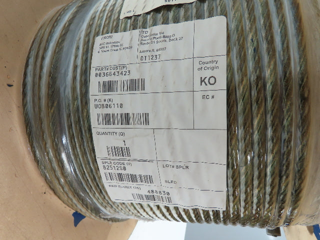 5/16"x 248' Steel Wire Rope Crane Hoist Winch Lifting Cable 6x37 WC