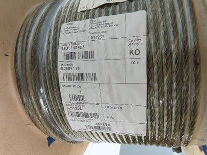 5/16"x 248' Steel Wire Rope Crane Hoist Winch Lifting Cable 6x37 WC