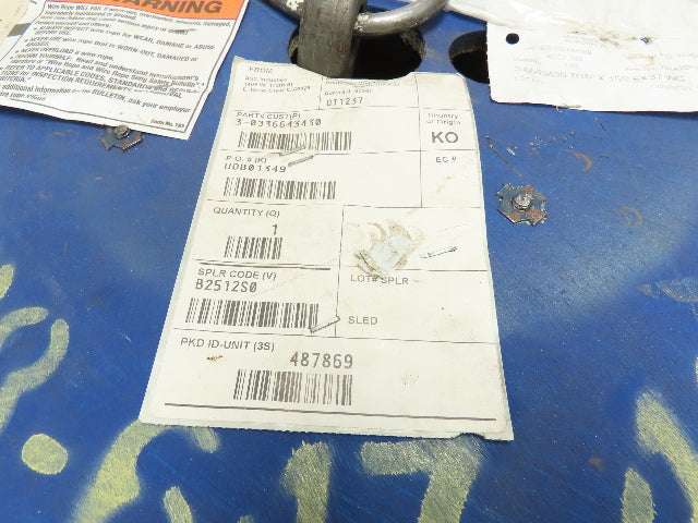 7/16"x 155' Steel Wire Rope Crane Hoist Winch Lifting Cable Swage Eyelet 6x37 WC