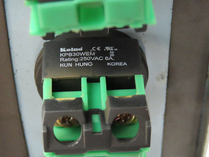 KPB30WEM KPB30WM Pushbutton Control Station 9-3/4"H 3"W 2-1/2"D 5 Holes Lot of 2