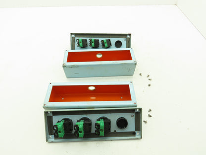 KPB30WEM KPB30WM Pushbutton Control Station 9-3/4"H 3"W 2-1/2"D 5 Holes Lot of 2