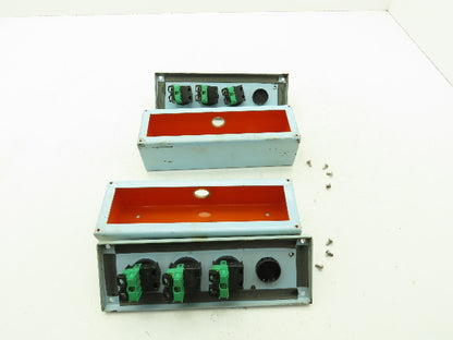 KPB30WEM KPB30WM Pushbutton Control Station 9-3/4"H 3"W 2-1/2"D 5 Holes Lot of 2