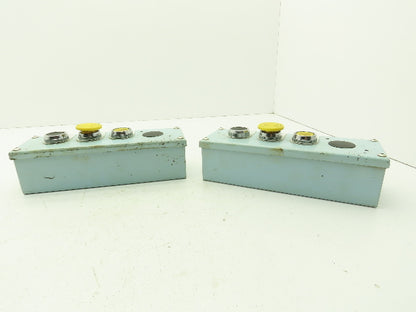 KPB30WEM KPB30WM Pushbutton Control Station 9-3/4"H 3"W 2-1/2"D 5 Holes Lot of 2