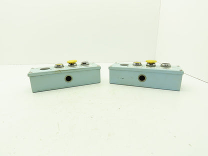 KPB30WEM KPB30WM Pushbutton Control Station 9-3/4"H 3"W 2-1/2"D 5 Holes Lot of 2