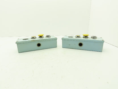 KPB30WEM KPB30WM Pushbutton Control Station 9-3/4"H 3"W 2-1/2"D 5 Holes Lot of 2