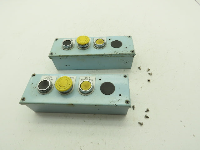 KPB30WEM KPB30WM Pushbutton Control Station 9-3/4"H 3"W 2-1/2"D 5 Holes Lot of 2