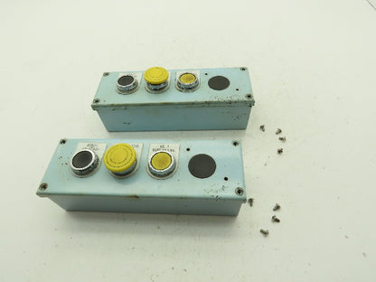 KPB30WEM KPB30WM Pushbutton Control Station 9-3/4"H 3"W 2-1/2"D 5 Holes Lot of 2