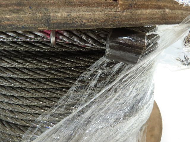 1/2"x 255' Steel Wire Rope Crane Hoist Winch Lifting Cable 6x37 WC